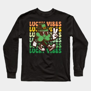 Lucky Vibes Shamrock Long Sleeve T-Shirt